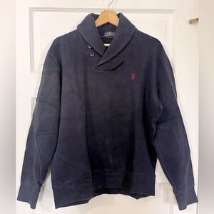 Polo by Ralph Lauren Navy Blue Shawl Collar Sweater